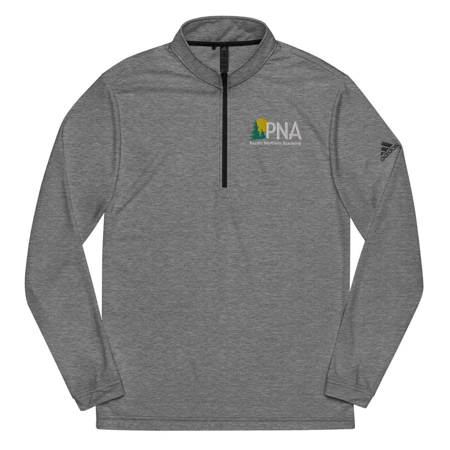 Embroidered quarter zip pullover