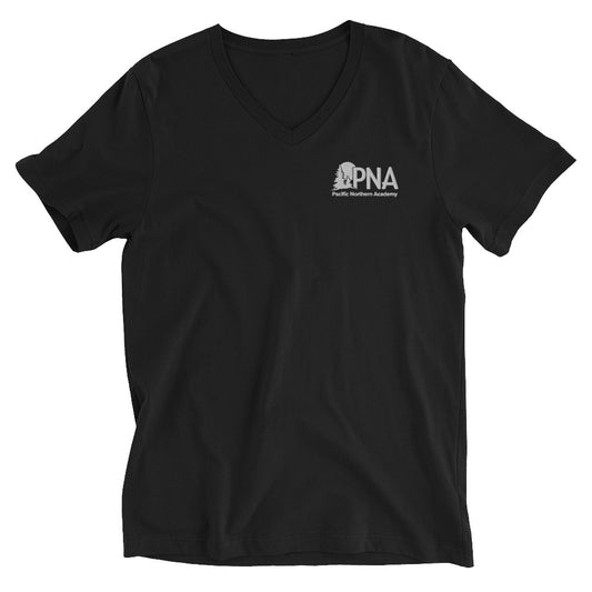 Embroidered Unisex Short Sleeve V-Neck T-Shirt