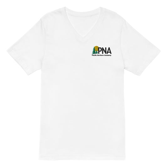 Embroidered Unisex Short Sleeve V-Neck T-Shirt